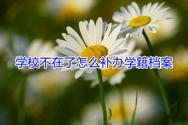 学校不在了怎么补办学籍档案