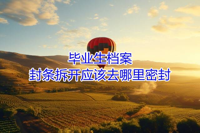 毕业生档案封条拆开应该去哪里密封