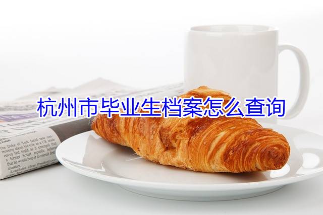 杭州市毕业生档案怎么查询