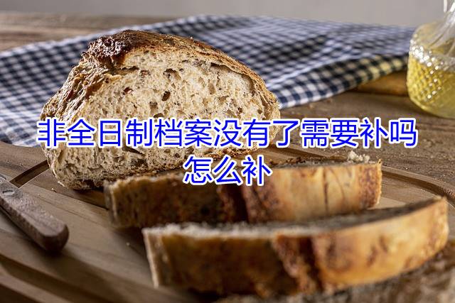 非全日制档案没有了需要补吗，怎么补