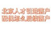 北京人才引进落户后配偶怎么后续落户，可以随迁吗