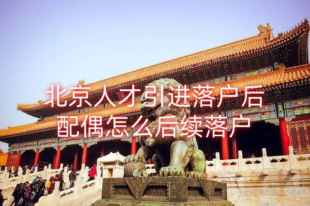 北京人才引进落户后配偶怎么后续落户，可以随迁吗