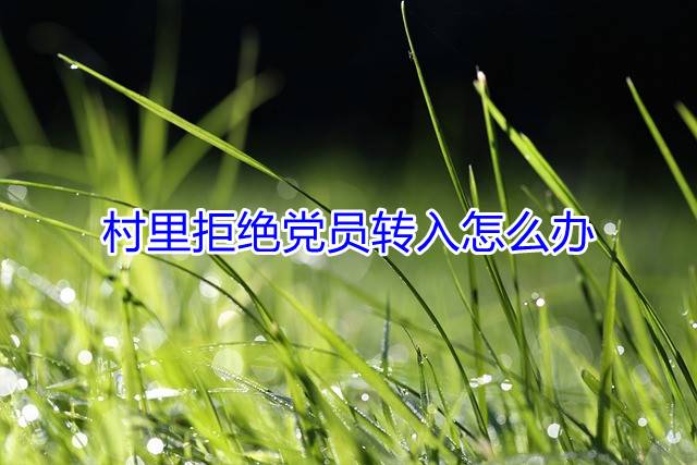 村里拒绝党员转入怎么办