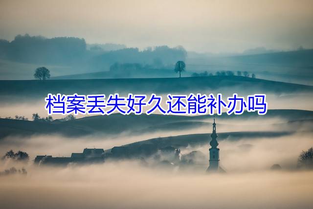 档案丢失好久还能补办吗