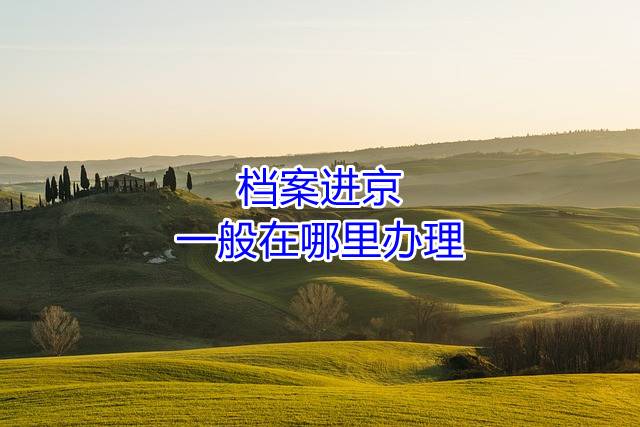 档案进京,一般在哪里办理