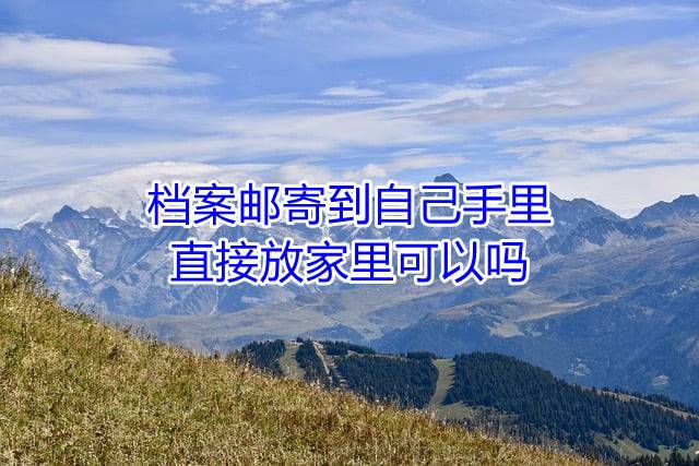档案邮寄到自己手里直接放家里可以吗
