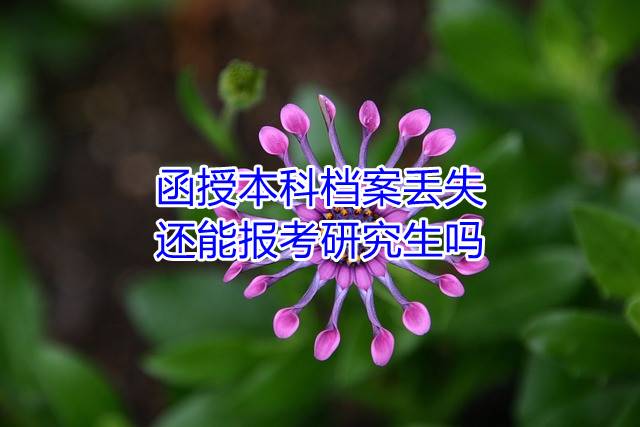 函授本科档案丢失还能报考研究生吗