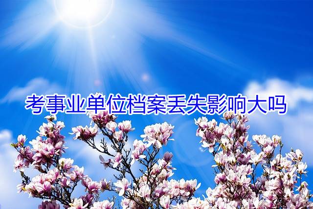 考事业单位档案丢失影响大吗