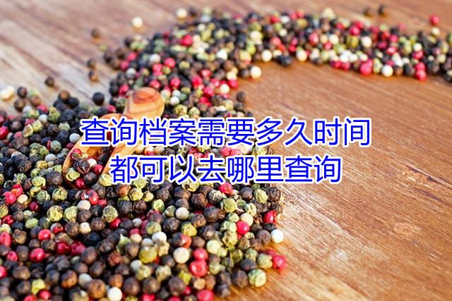 查询档案需要多久时间，都可以去哪里查询