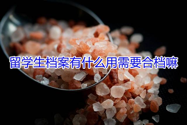 留学生档案有什么用需要合档嘛