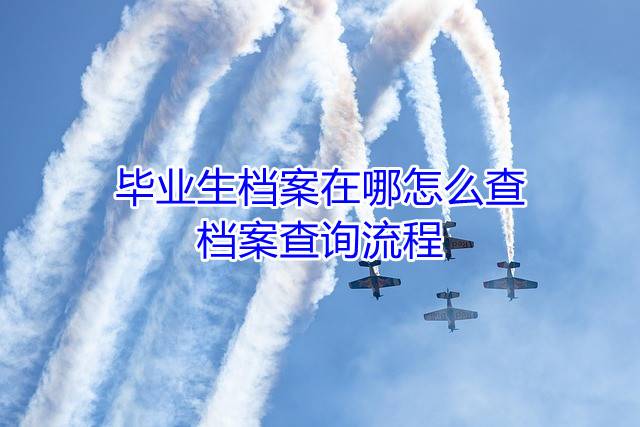 毕业生档案在哪怎么查，档案查询流程