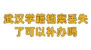 学籍档案丢失了怎么办？可以补办吗武汉，会被单位开除吗