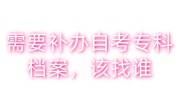 需要补办自考专科档案,补办会和原来一样吗