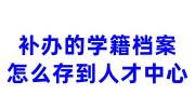 补办的学籍档案怎么存到人才中心，考事业单位能用吗
