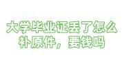 大学毕业证丢了怎么补原件，要钱吗
