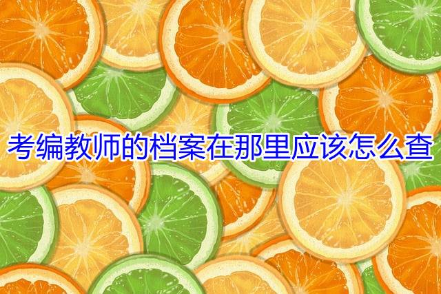 考编教师的档案在那里应该怎么查