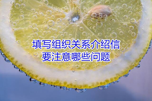 填写组织关系介绍信要注意哪些问题？