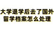 大学退学后，去了国外留学档案怎么处理，回国怎么建档