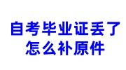 自考毕业证丢了怎么补原件，开毕业证明有用吗