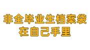 非全毕业生档案袋在自己手里怎么办理，放人才市场收费吗