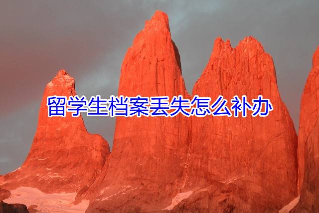 留学生档案丢失怎么补办