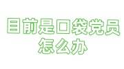 目前是口袋党员怎么办，由哪个组织处理