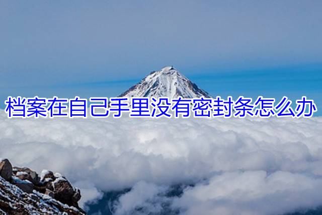 档案在自己手里没有密封条怎么办