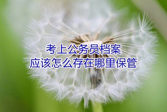 考上公务员档案应该怎么存在哪里保管