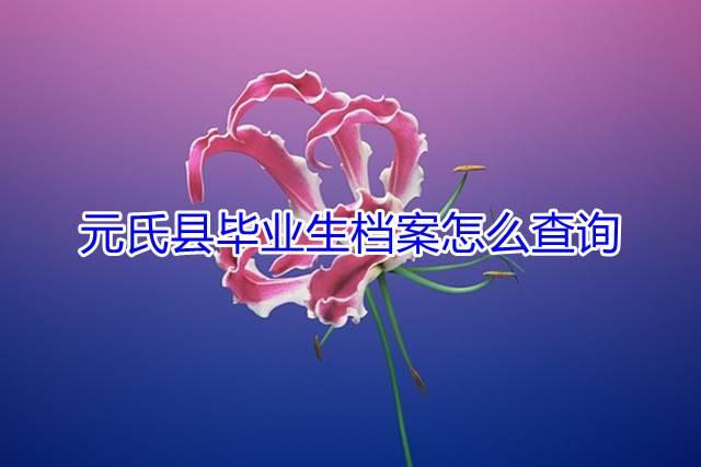 元氏县毕业生档案怎么查询