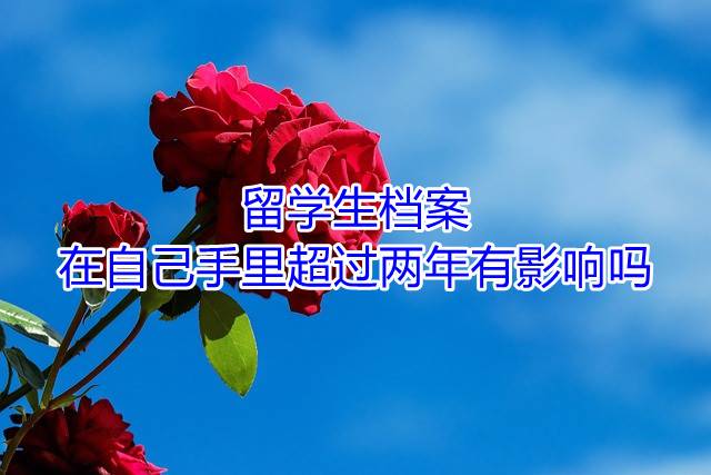 留学生档案在自己手里超过两年有影响吗