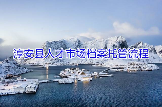 淳安县人才市场档案托管流程