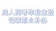 成人高考毕业生登记表怎么补办，补办后可以放进档案吗