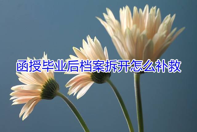 函授毕业后档案拆开怎么补救