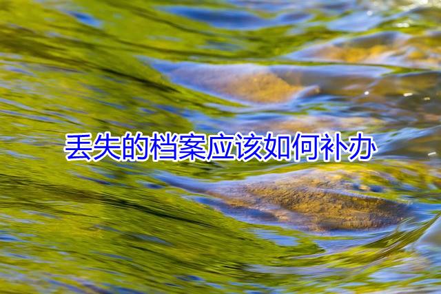 丢失的档案应该如何补办