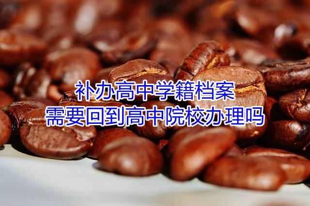 补办高中学籍档案需要回到高中院校办理吗