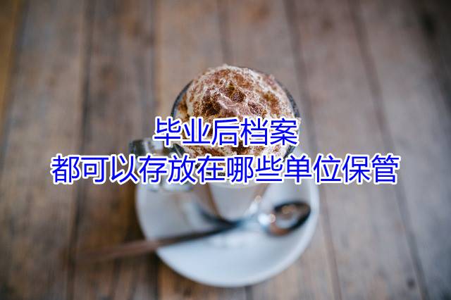 毕业后档案都可以存放在哪些单位保管