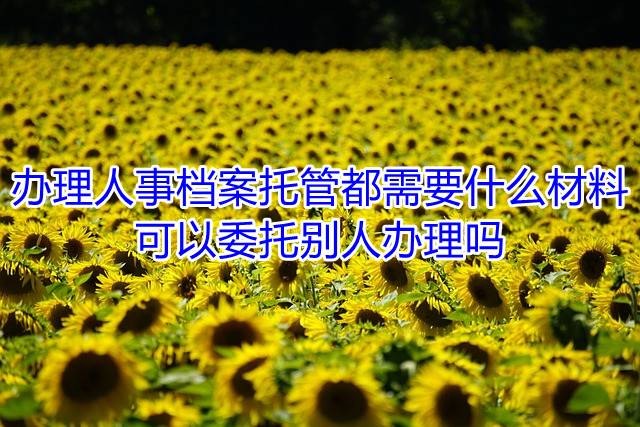 办理人事档案托管都需要什么材料，可以委托别人办理吗