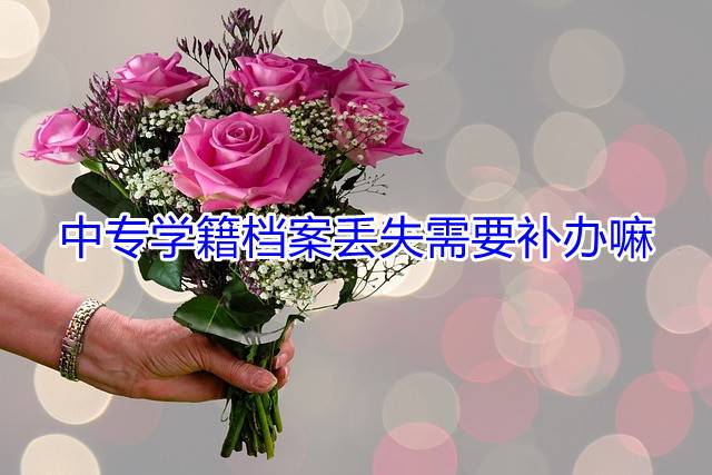 中专学籍档案丢失需要补办嘛