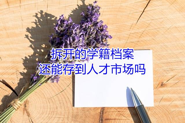 拆开的学籍档案还能存到人才市场吗