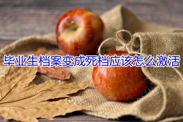毕业生档案变成死档应该怎么激活