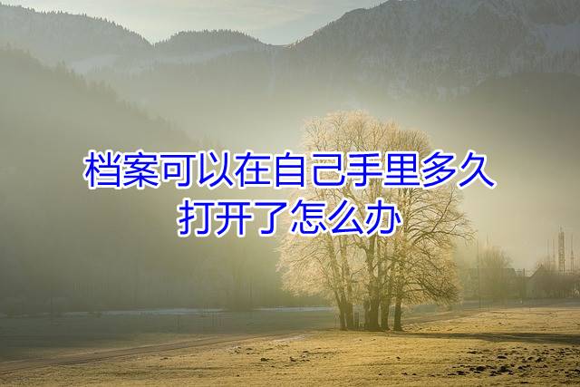 档案可以在自己手里多久，打开了怎么办