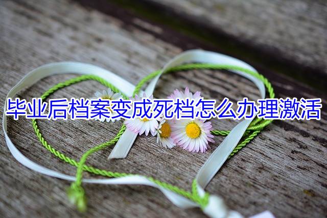 毕业后档案变成死档怎么办理激活