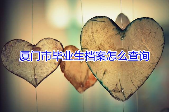 厦门市毕业生档案怎么查询