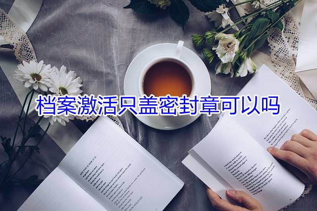 档案激活只盖密封章可以吗
