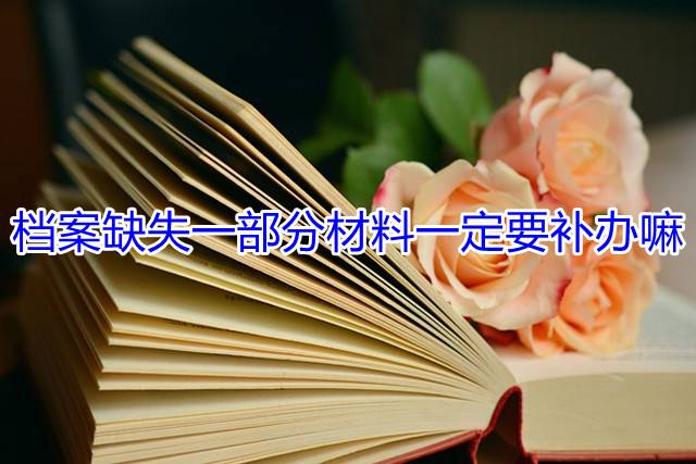 档案缺失一部分材料一定要补办嘛