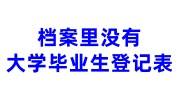 档案里没有大学毕业生登记表