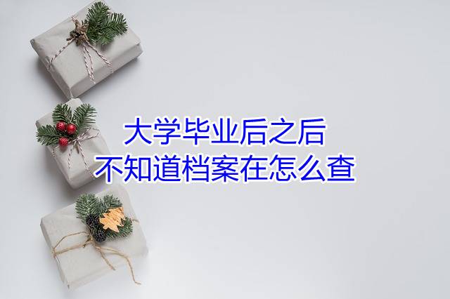 大学毕业后之后不知道档案在怎么查