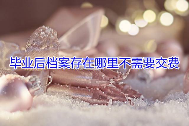 毕业后档案存在哪里不需要交费