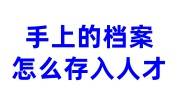 手上的档案怎么存入人才，接受个人存档案吗