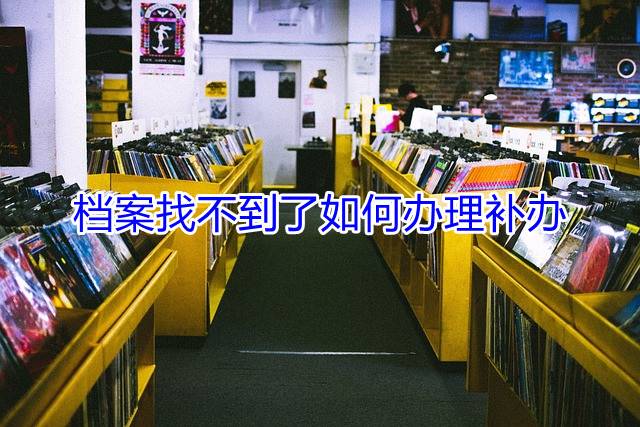 档案找不到了如何办理补办